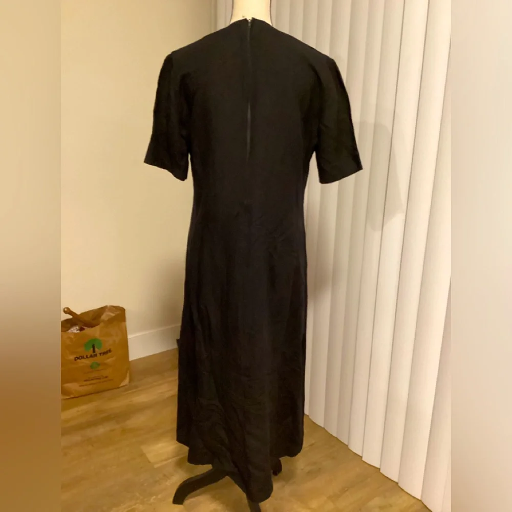 Sonia Rykiel Black Maxi Dress with Gold Buttons - Picture 2 of 3